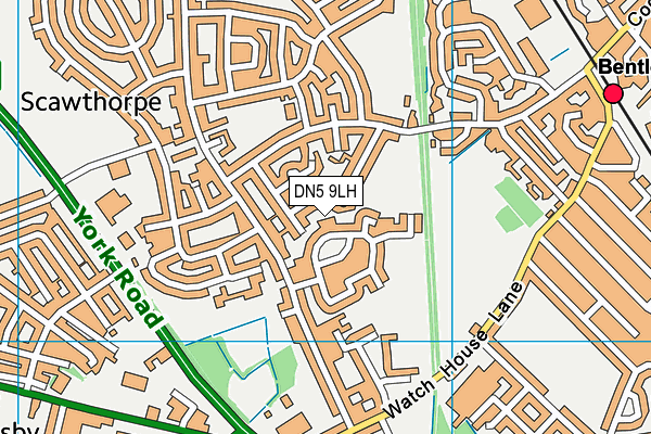 DN5 9LH map - OS VectorMap District (Ordnance Survey)