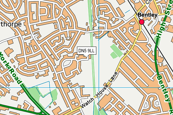 DN5 9LL map - OS VectorMap District (Ordnance Survey)