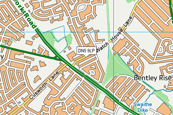 DN5 9LP map - OS VectorMap District (Ordnance Survey)