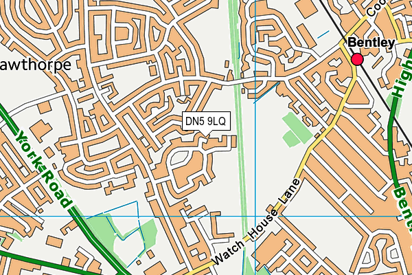 DN5 9LQ map - OS VectorMap District (Ordnance Survey)