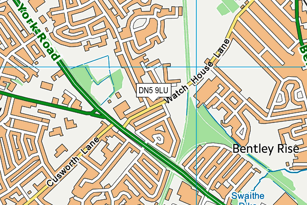 DN5 9LU map - OS VectorMap District (Ordnance Survey)