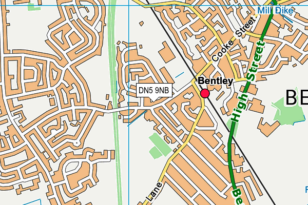 DN5 9NB map - OS VectorMap District (Ordnance Survey)