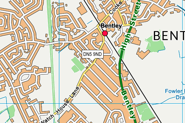 DN5 9ND map - OS VectorMap District (Ordnance Survey)