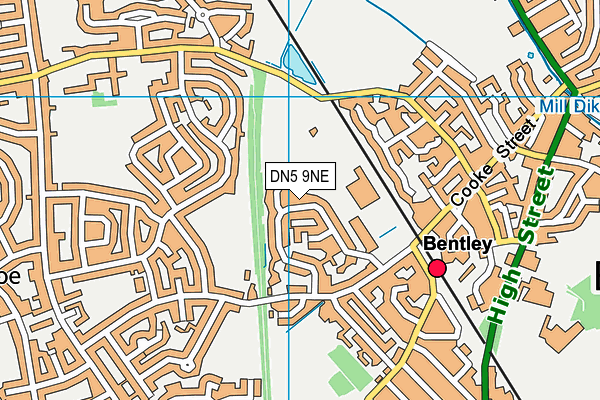 DN5 9NE map - OS VectorMap District (Ordnance Survey)