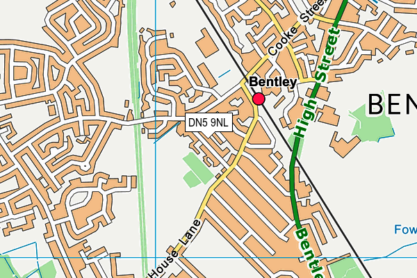 DN5 9NL map - OS VectorMap District (Ordnance Survey)