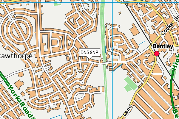 DN5 9NP map - OS VectorMap District (Ordnance Survey)