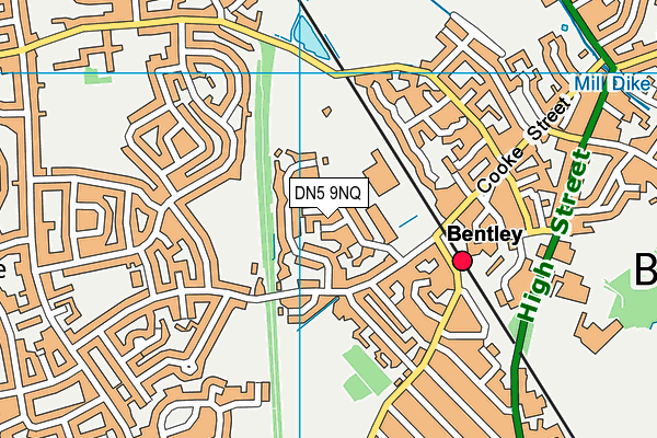 DN5 9NQ map - OS VectorMap District (Ordnance Survey)