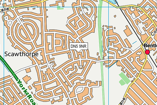 DN5 9NR map - OS VectorMap District (Ordnance Survey)