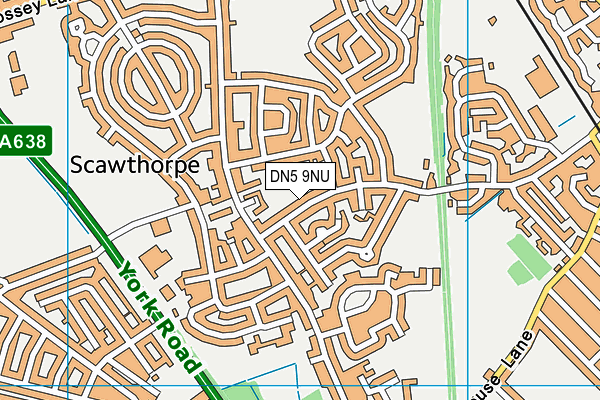 DN5 9NU map - OS VectorMap District (Ordnance Survey)