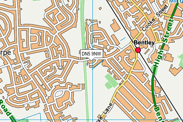 DN5 9NW map - OS VectorMap District (Ordnance Survey)