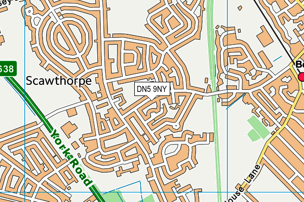 DN5 9NY map - OS VectorMap District (Ordnance Survey)