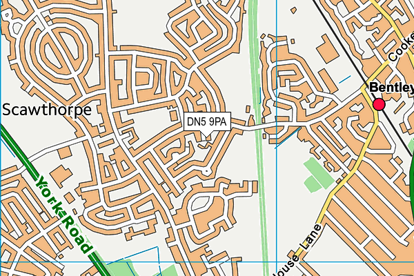 DN5 9PA map - OS VectorMap District (Ordnance Survey)