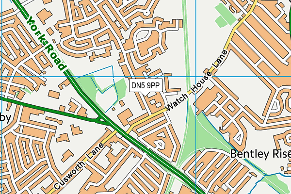 DN5 9PP map - OS VectorMap District (Ordnance Survey)