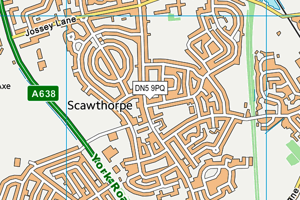 DN5 9PQ map - OS VectorMap District (Ordnance Survey)