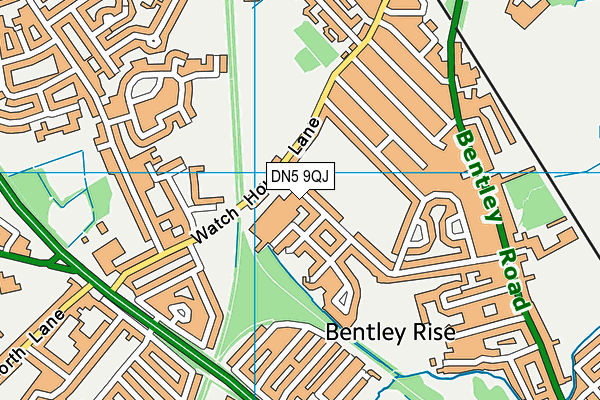 DN5 9QJ map - OS VectorMap District (Ordnance Survey)