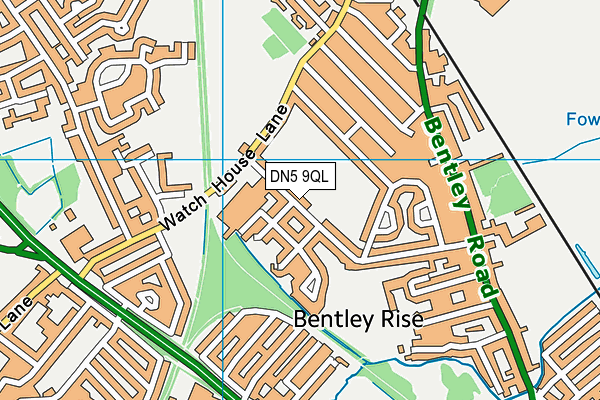 DN5 9QL map - OS VectorMap District (Ordnance Survey)