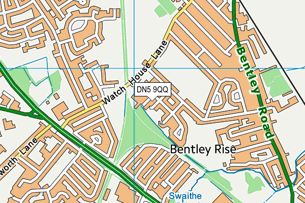 DN5 9QQ map - OS VectorMap District (Ordnance Survey)