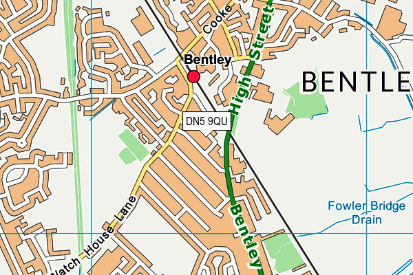 DN5 9QU map - OS VectorMap District (Ordnance Survey)