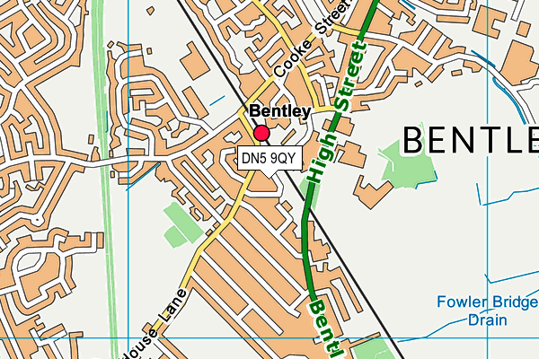 DN5 9QY map - OS VectorMap District (Ordnance Survey)