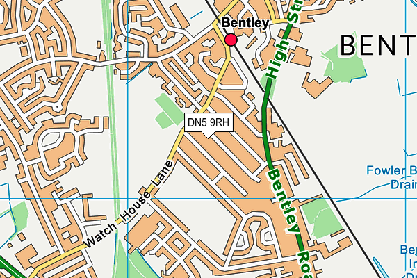 DN5 9RH map - OS VectorMap District (Ordnance Survey)