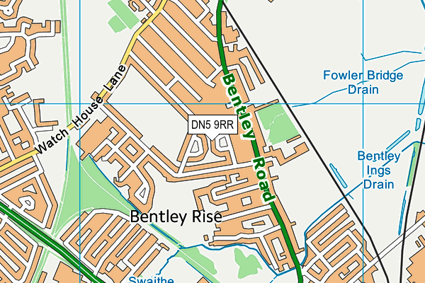 DN5 9RR map - OS VectorMap District (Ordnance Survey)