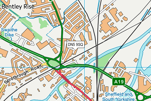 DN5 9SQ map - OS VectorMap District (Ordnance Survey)