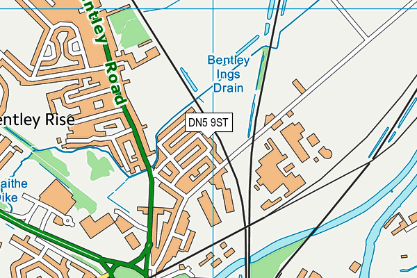 DN5 9ST map - OS VectorMap District (Ordnance Survey)