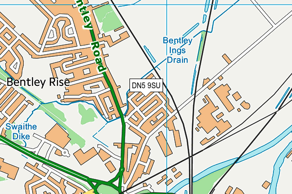 DN5 9SU map - OS VectorMap District (Ordnance Survey)