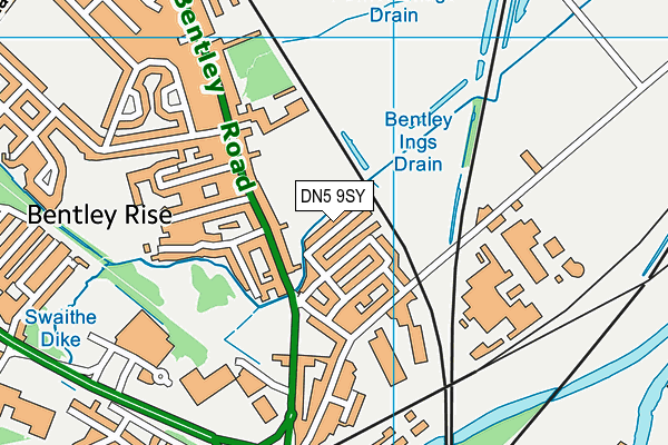 DN5 9SY map - OS VectorMap District (Ordnance Survey)