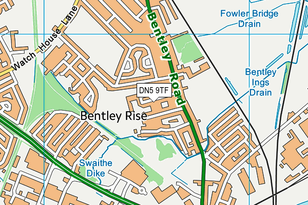 Kirkby Avenue Primary School map (DN5 9TF) - OS VectorMap District (Ordnance Survey)