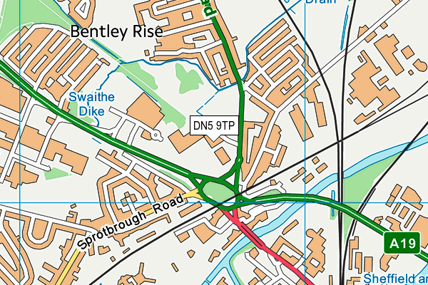 Puregym (Doncaster) map (DN5 9TP) - OS VectorMap District (Ordnance Survey)