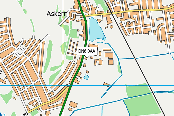 DN6 0AA map - OS VectorMap District (Ordnance Survey)