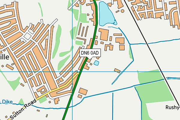 DN6 0AD map - OS VectorMap District (Ordnance Survey)