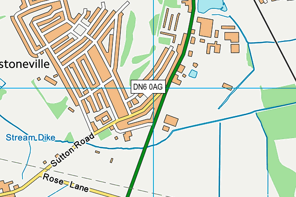 DN6 0AG map - OS VectorMap District (Ordnance Survey)