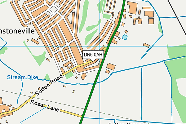 DN6 0AH map - OS VectorMap District (Ordnance Survey)