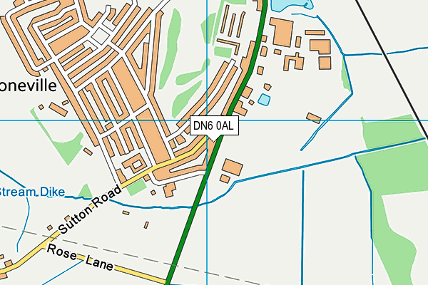 DN6 0AL map - OS VectorMap District (Ordnance Survey)