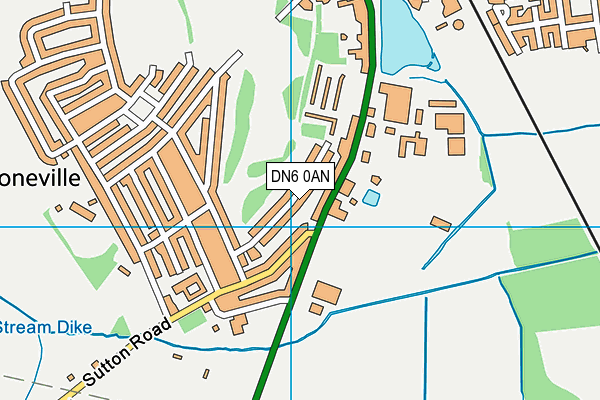 DN6 0AN map - OS VectorMap District (Ordnance Survey)