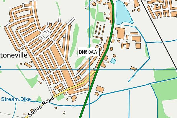DN6 0AW map - OS VectorMap District (Ordnance Survey)