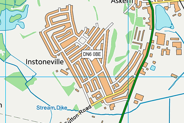 DN6 0BE map - OS VectorMap District (Ordnance Survey)