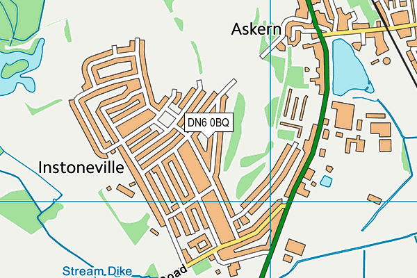 DN6 0BQ map - OS VectorMap District (Ordnance Survey)