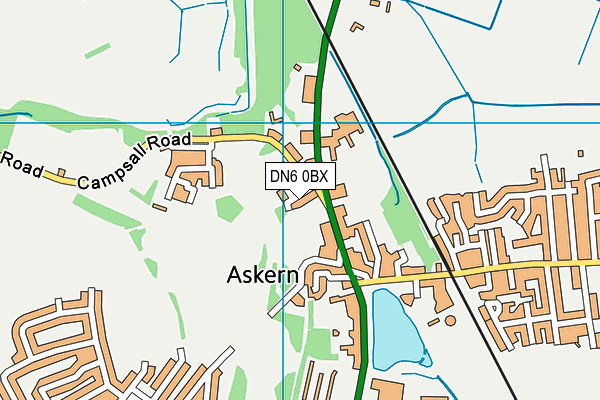 DN6 0BX map - OS VectorMap District (Ordnance Survey)