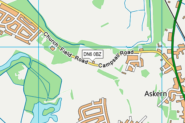 DN6 0BZ map - OS VectorMap District (Ordnance Survey)