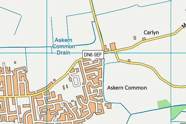 DN6 0EF map - OS VectorMap District (Ordnance Survey)