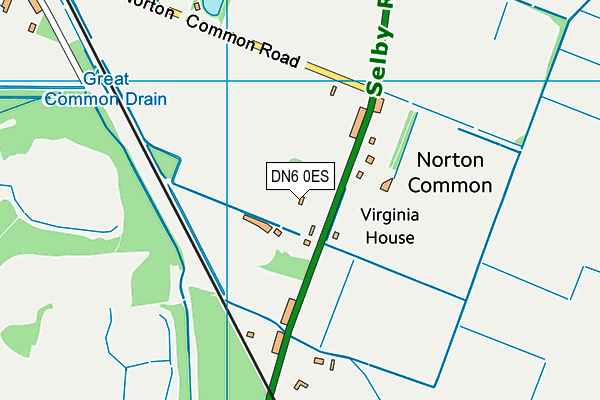 DN6 0ES map - OS VectorMap District (Ordnance Survey)