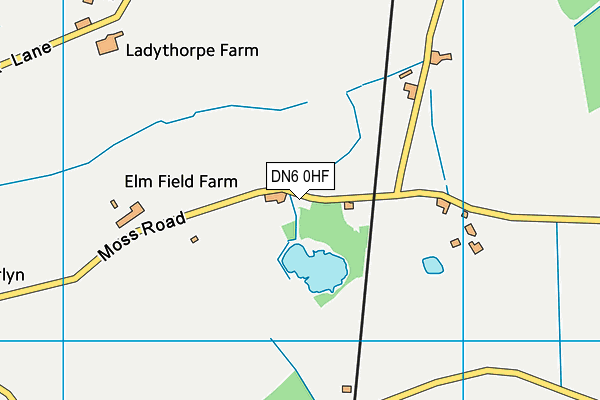 DN6 0HF map - OS VectorMap District (Ordnance Survey)