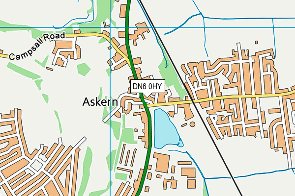 DN6 0HY map - OS VectorMap District (Ordnance Survey)