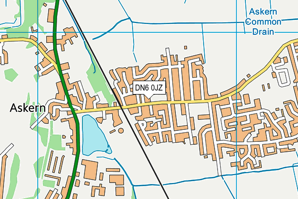 DN6 0JZ map - OS VectorMap District (Ordnance Survey)