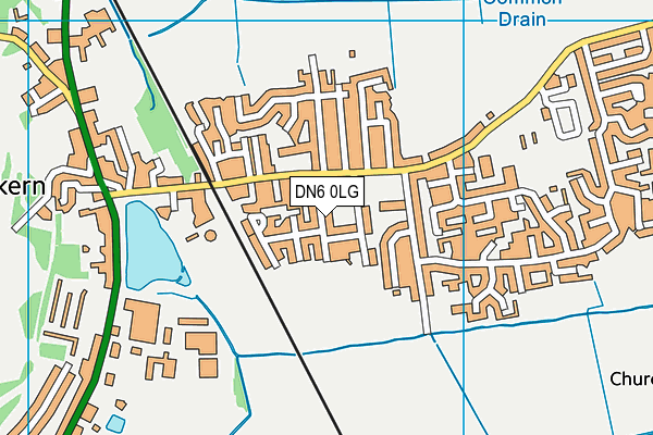 DN6 0LG map - OS VectorMap District (Ordnance Survey)