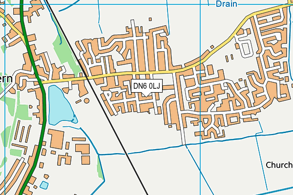 DN6 0LJ map - OS VectorMap District (Ordnance Survey)