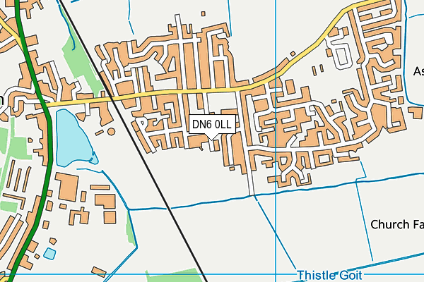 DN6 0LL map - OS VectorMap District (Ordnance Survey)